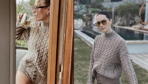 Serenay Sarıkayanın giydiği kazak sosyal medyayı ikiye böldü