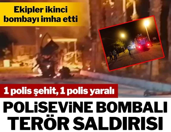 Mersinde polisevine terör saldırısı: 1 polis şehit oldu, 1 polis yaralandı