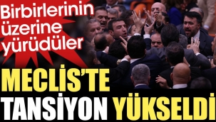 Meclis'te tansiyon yükseldi. Birbirlerinin üzerine yürüdüler