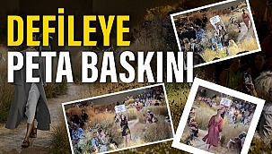 PETA, hayvan derisi kullanan modaevlerinin defilelerine baskın yapmaya başladı...