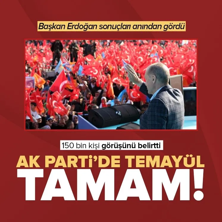 AK Parti'de temayül yoklaması tamam! Başkan Erdoğan sonuçları anından gördü .